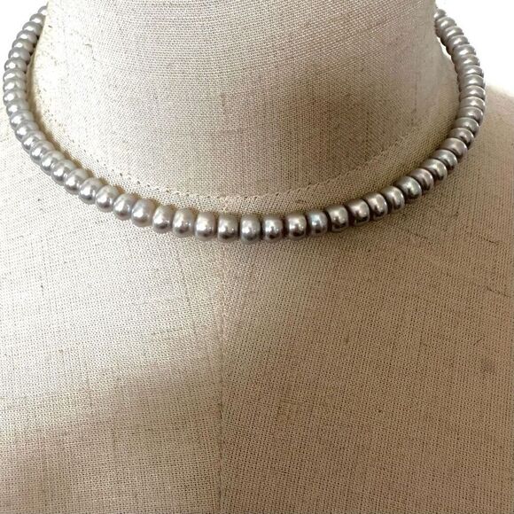 Faux pearl wrap around choker necklace - Picture 1 of 6